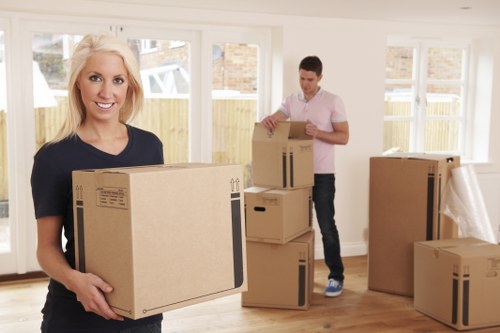 Loading furniture and boxes for a local move in Camden