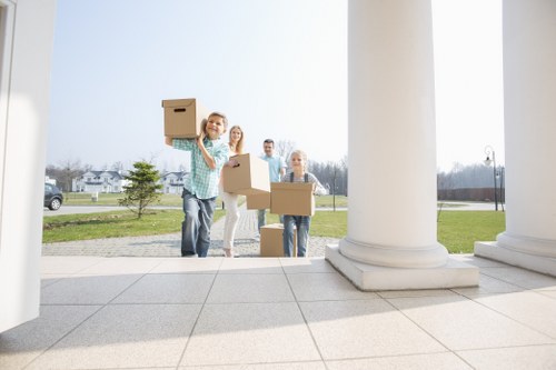 Removal team helping with a home move in Camden