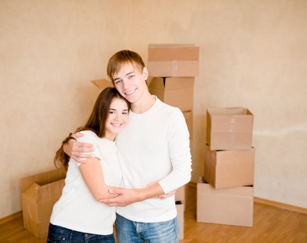 A well-organized moving day in a Camden residential street