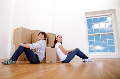 Camden removals crew preparing furniture and boxes for transport