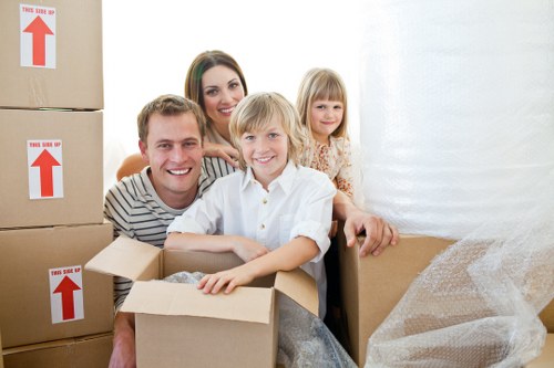 Fragile household items carefully wrapped for a Camden move